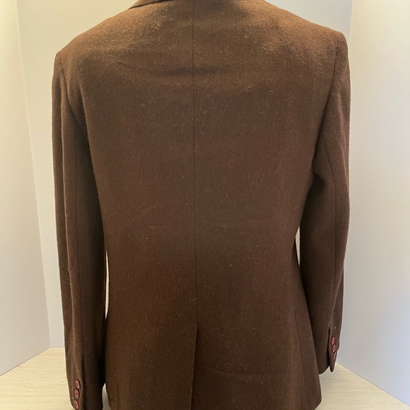 Town & Country 100% Pure Wool Brown Blazer Jacket Size 14. - Picture 3 of 11